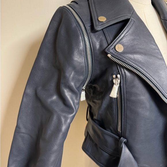 Veronica Beard Jylan Moto Jacket Navy - Picture 5 of 11